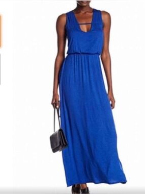 The Vanity Room Cobalt Blue Sleeveless Maxi Dress